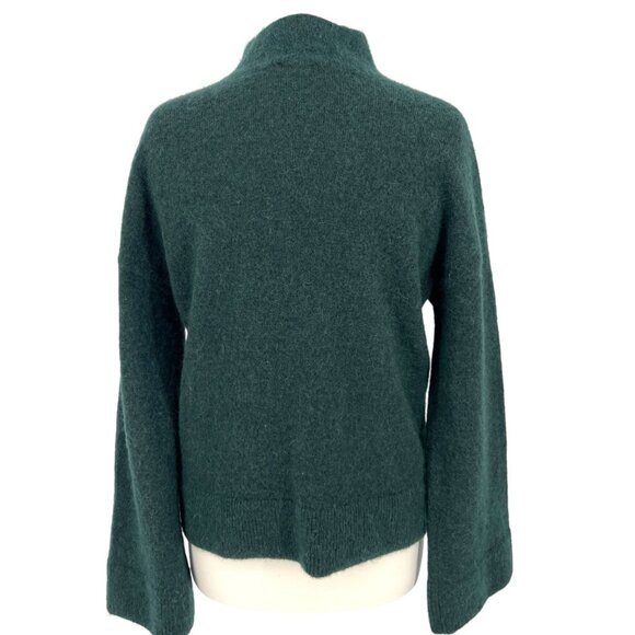 & Other Stories Green Mohair Blend Mockneck Sweater Size Small - Picture 9 of 14